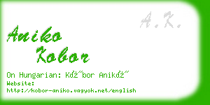 aniko kobor business card